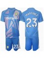 Aston Villa Emiliano Martinez #23 Torwart Ausweichtrikot für Kinder 2024-25 Kurzarm (+ Kurze Hosen)